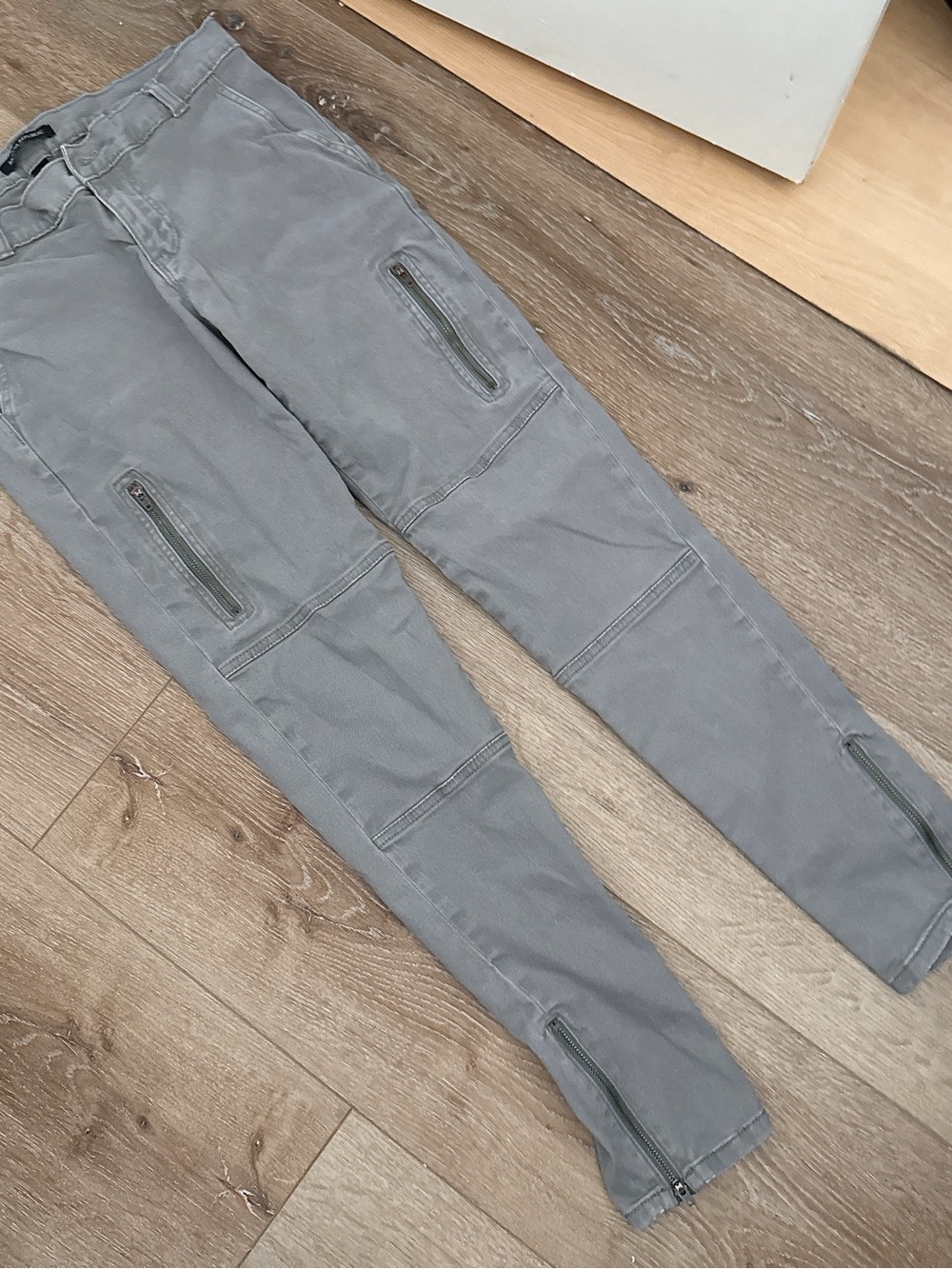 Banana Republic Gray Cargo Pants with Zip Details